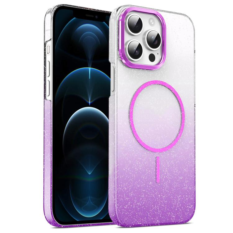 Gold Diamond Glitter Gradient MagSafe Shockproof Phone Case, For iPhone 12, For iPhone 12 Pro Max, For iPhone 12 Pro, For iPhone 11 Pro Max