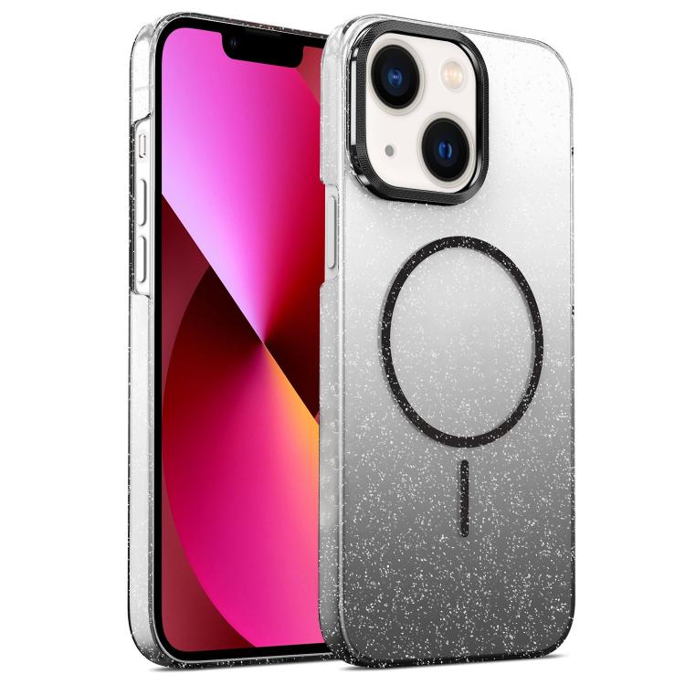 Gold Diamond Glitter Gradient MagSafe Shockproof Phone Case, For iPhone 14 Pro Max, For iPhone 13 Pro Max, For iPhone 13 Pro, For iPhone 13