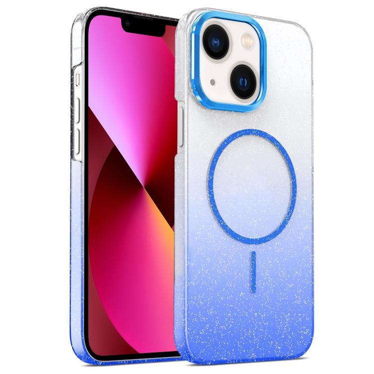 Gold Diamond Glitter Gradient MagSafe Shockproof Phone Case, For iPhone 14 Pro Max, For iPhone 13 Pro Max, For iPhone 13 Pro, For iPhone 13