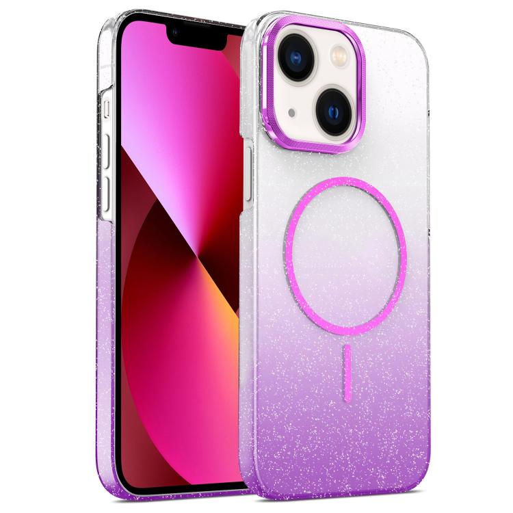 Gold Diamond Glitter Gradient MagSafe Shockproof Phone Case, For iPhone 14 Pro Max, For iPhone 13 Pro Max, For iPhone 13 Pro, For iPhone 13