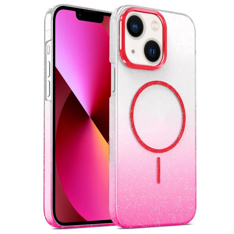 Gold Diamond Glitter Gradient MagSafe Shockproof Phone Case, For iPhone 14 Pro Max, For iPhone 13 Pro Max, For iPhone 13 Pro, For iPhone 13