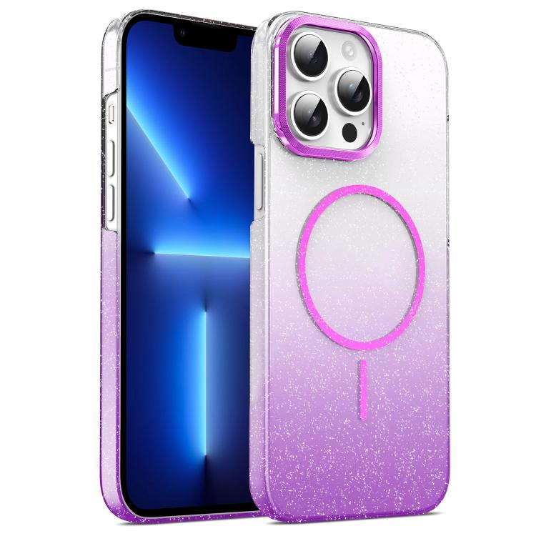 Gold Diamond Glitter Gradient MagSafe Shockproof Phone Case, For iPhone 14 Pro Max, For iPhone 13 Pro Max, For iPhone 13 Pro, For iPhone 13