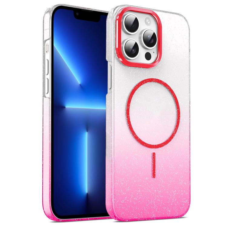 Gold Diamond Glitter Gradient MagSafe Shockproof Phone Case, For iPhone 14 Pro Max, For iPhone 13 Pro Max, For iPhone 13 Pro, For iPhone 13