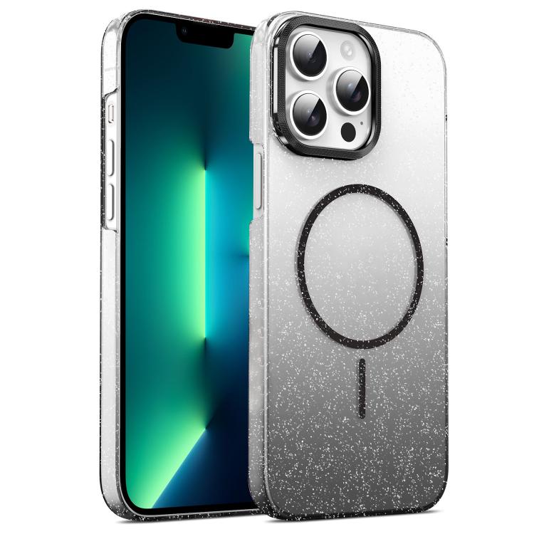 Gold Diamond Glitter Gradient MagSafe Shockproof Phone Case, For iPhone 14 Pro Max, For iPhone 13 Pro Max, For iPhone 13 Pro, For iPhone 13