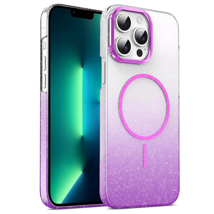 Gold Diamond Glitter Gradient MagSafe Shockproof Phone Case, For iPhone 14 Pro Max, For iPhone 13 Pro Max, For iPhone 13 Pro, For iPhone 13