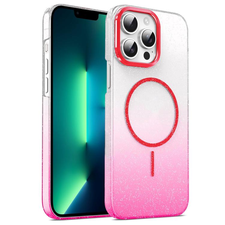 Gold Diamond Glitter Gradient MagSafe Shockproof Phone Case, For iPhone 14 Pro Max, For iPhone 13 Pro Max, For iPhone 13 Pro, For iPhone 13