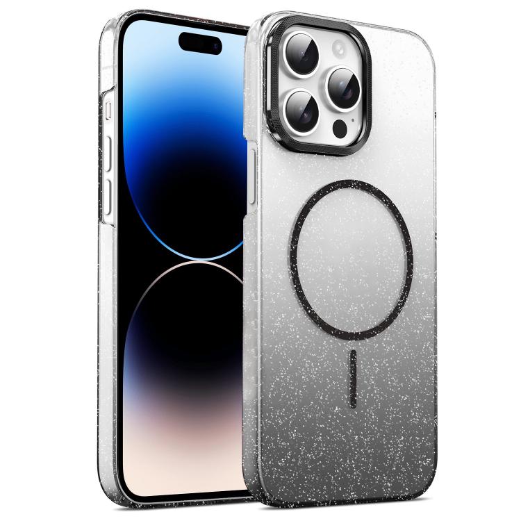 Gold Diamond Glitter Gradient MagSafe Shockproof Phone Case, For iPhone 15, For iPhone 14 Plus, For iPhone 14, For iPhone 14 Pro