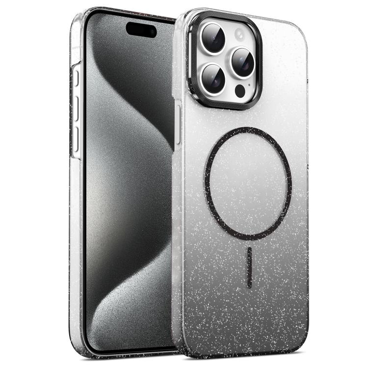 Gold Diamond Glitter Gradient MagSafe Shockproof Phone Case, For iPhone 15, For iPhone 14 Plus, For iPhone 14, For iPhone 14 Pro