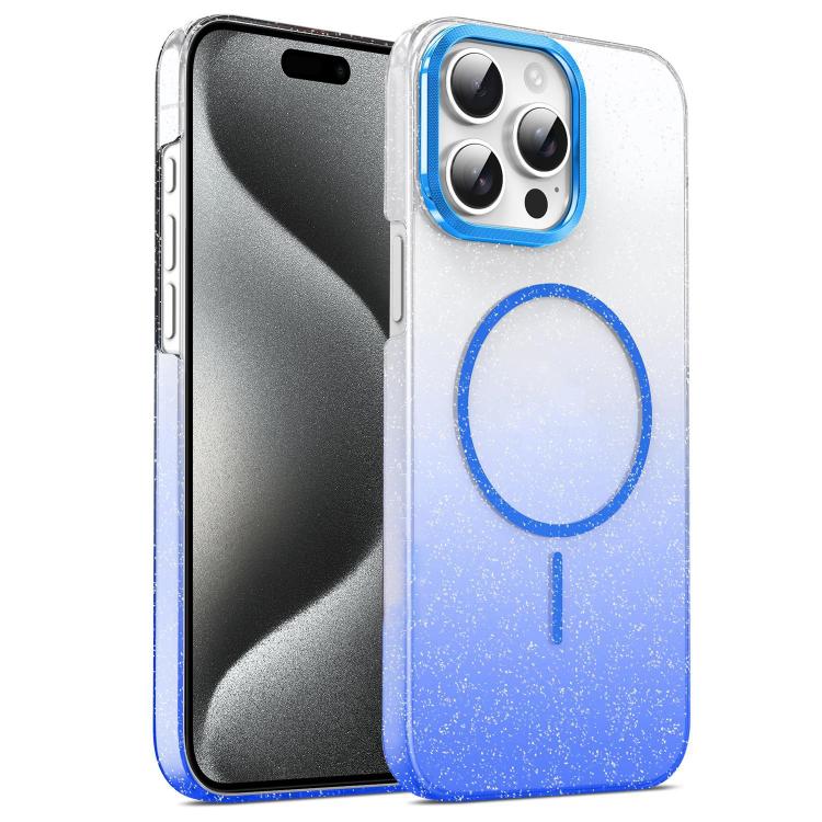 Gold Diamond Glitter Gradient MagSafe Shockproof Phone Case, For iPhone 15, For iPhone 14 Plus, For iPhone 14, For iPhone 14 Pro