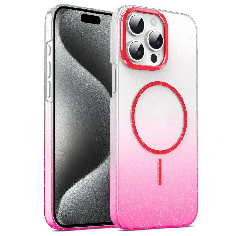 Gold Diamond Glitter Gradient MagSafe Shockproof Phone Case, For iPhone 15, For iPhone 14 Plus, For iPhone 14, For iPhone 14 Pro