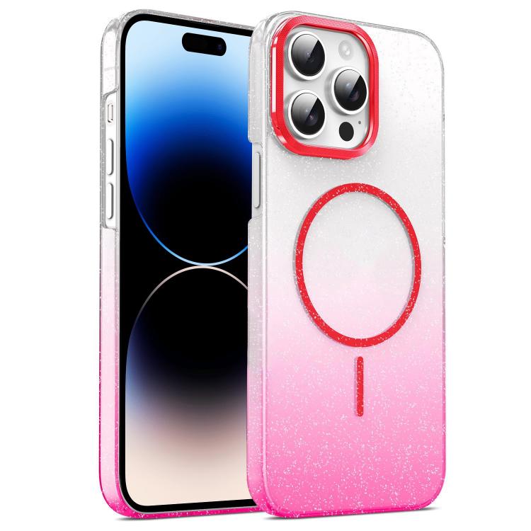 Gold Diamond Glitter Gradient MagSafe Shockproof Phone Case, For iPhone 14 Pro Max, For iPhone 13 Pro Max, For iPhone 13 Pro, For iPhone 13