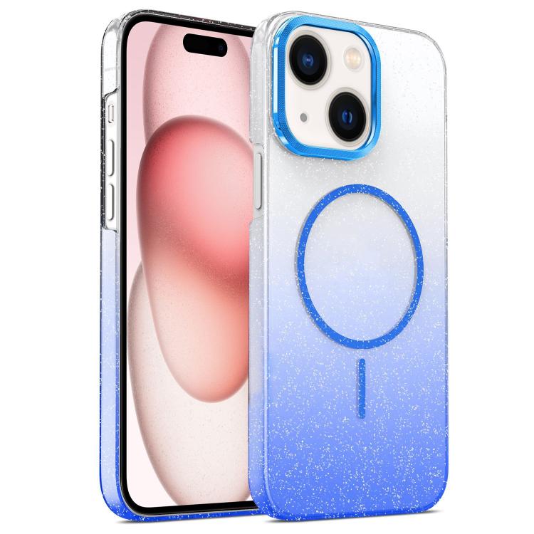 Gold Diamond Glitter Gradient MagSafe Shockproof Phone Case, For iPhone 15, For iPhone 14 Plus, For iPhone 14, For iPhone 14 Pro