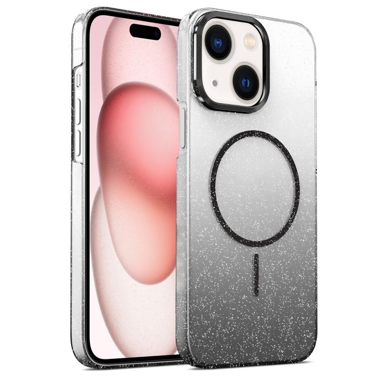 Gold Diamond Glitter Gradient MagSafe Shockproof Phone Case, For iPhone 16, For iPhone 15 Pro Max, For iPhone 15 Pro, For iPhone 15 Plus