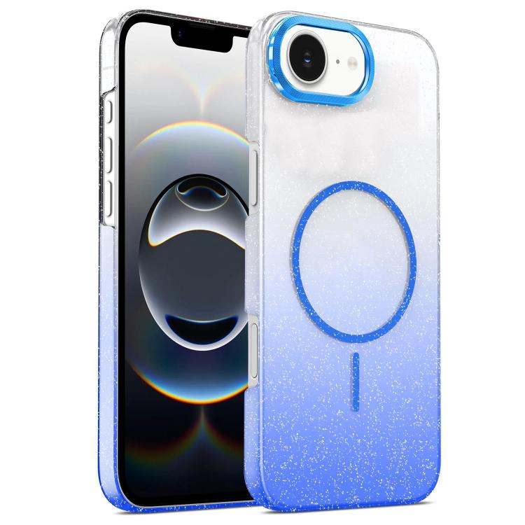 Gold Diamond Glitter Gradient MagSafe Shockproof Phone Case, For iPhone 16e, For iPhone 16 Pro Max, For iPhone 16 Pro, For iPhone 16 Plus
