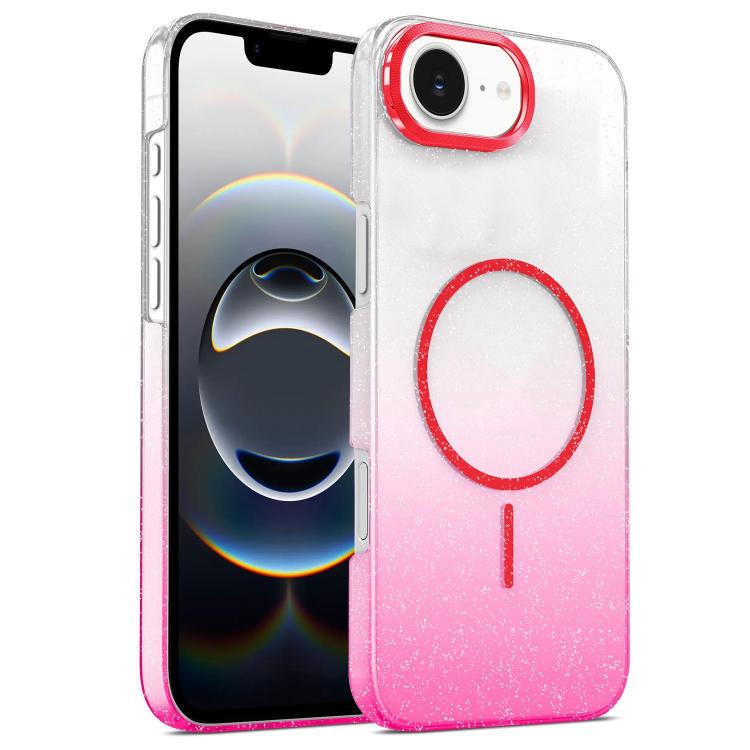 Gold Diamond Glitter Gradient MagSafe Shockproof Phone Case, For iPhone 16e, For iPhone 16 Pro Max, For iPhone 16 Pro, For iPhone 16 Plus