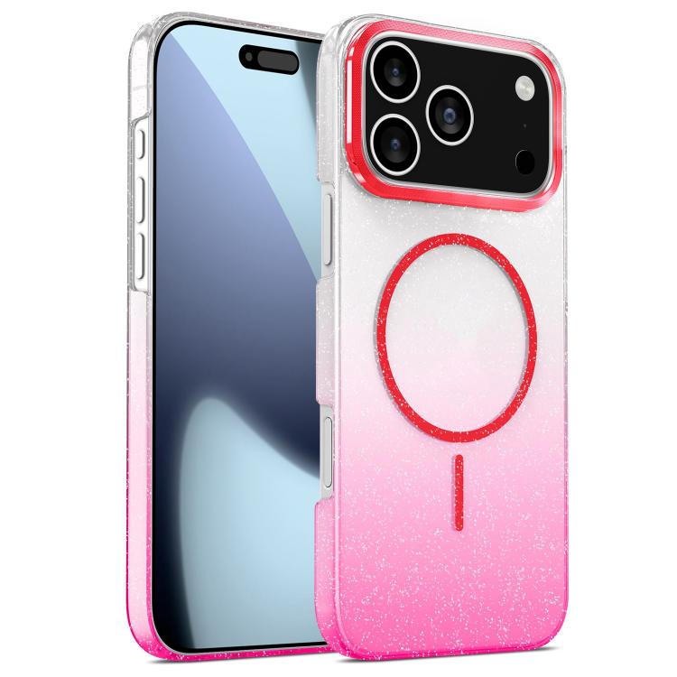 Gold Diamond Glitter Gradient MagSafe Shockproof Phone Case, For iPhone 17 Pro Max, For iPhone 17 Pro, For iPhone 17, For iPhone 17 Air