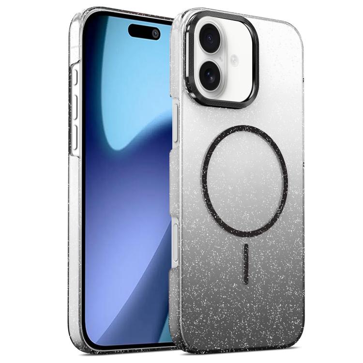 Gold Diamond Glitter Gradient MagSafe Shockproof Phone Case, For iPhone 17 Pro Max, For iPhone 17 Pro, For iPhone 17, For iPhone 17 Air