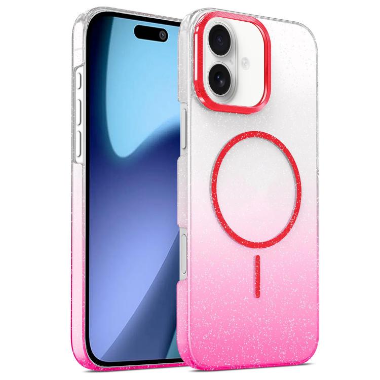 Gold Diamond Glitter Gradient MagSafe Shockproof Phone Case, For iPhone 17 Pro Max, For iPhone 17 Pro, For iPhone 17, For iPhone 17 Air