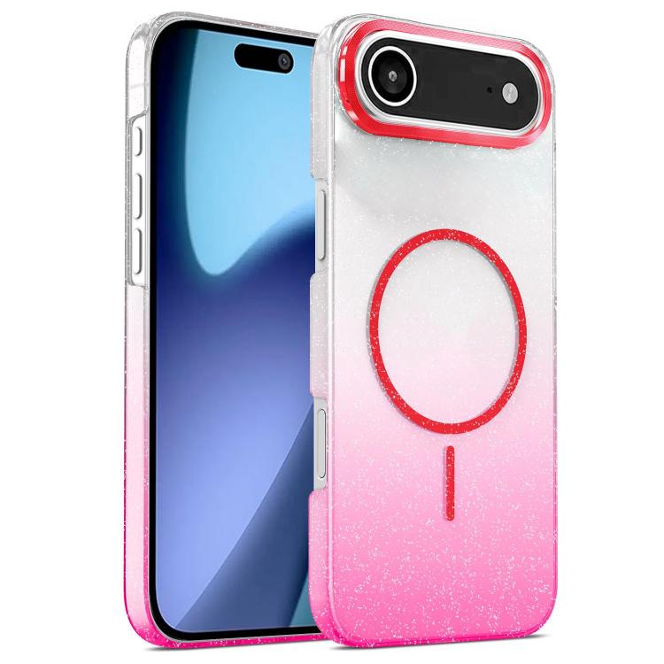 Gold Diamond Glitter Gradient MagSafe Shockproof Phone Case, For iPhone 17 Pro Max, For iPhone 17 Pro, For iPhone 17, For iPhone 17 Air