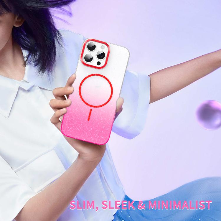 Gold Diamond Glitter Gradient MagSafe Shockproof Phone Case, For iPhone 16e, For iPhone 16 Pro Max, For iPhone 16 Pro, For iPhone 16 Plus