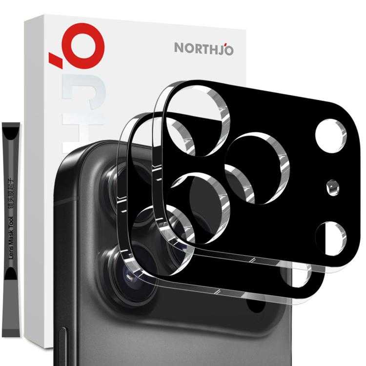 2pcs NORTHJO Camera Lens Protector 3D HD Tempered Glass Film, For iPhone 17 Pro Max, For iPhone 17 Pro, For iPhone 17, For iPhone 17 Air