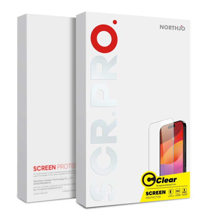 2pcs NORTHJO A++ 0.3mm 2.5D Screen Tempered Glass Film, For iPhone 17 Pro Max, For iPhone 17 Pro, For iPhone 17, For iPhone 17 Air