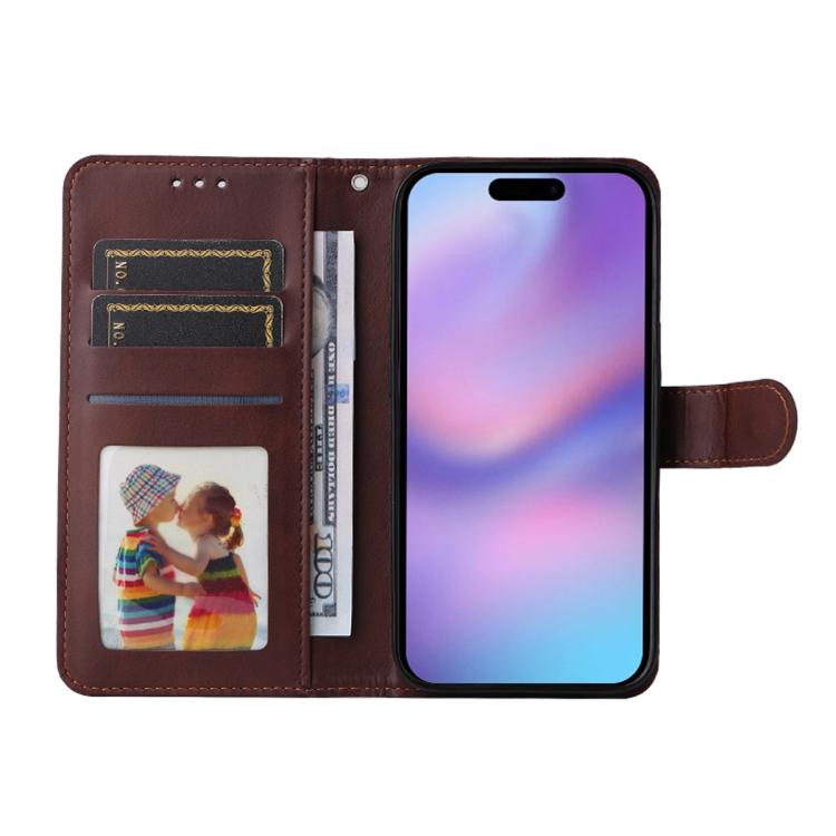 ENKAY Card Wallet Calf Texture Leather Phone Case with Thickened Glue No White Edge Film, For iPhone 16, For iPhone 15 Pro Max, For iPhone 15 Pro, For iPhone 15 Plus