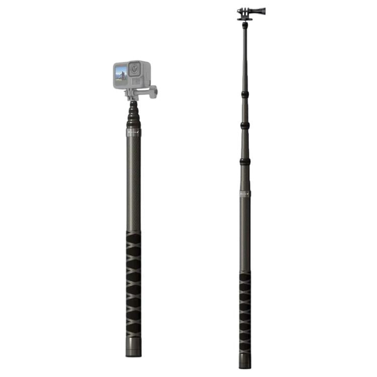 JMARY MT-65 For Action Cameras 3m Carbon Fiber Selfie Stick Monopod 5 Section Extension Pole, MT-65