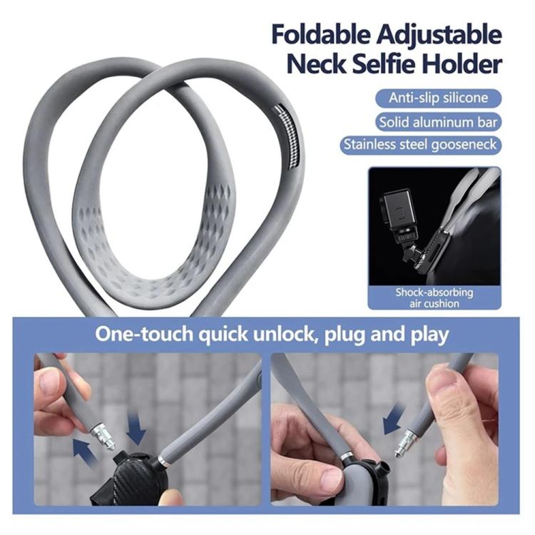 JMARY MG-01 For Phone Action Camera POV / Vlog Selfie Mount Neck Mount Hand Free Holder, MG-01