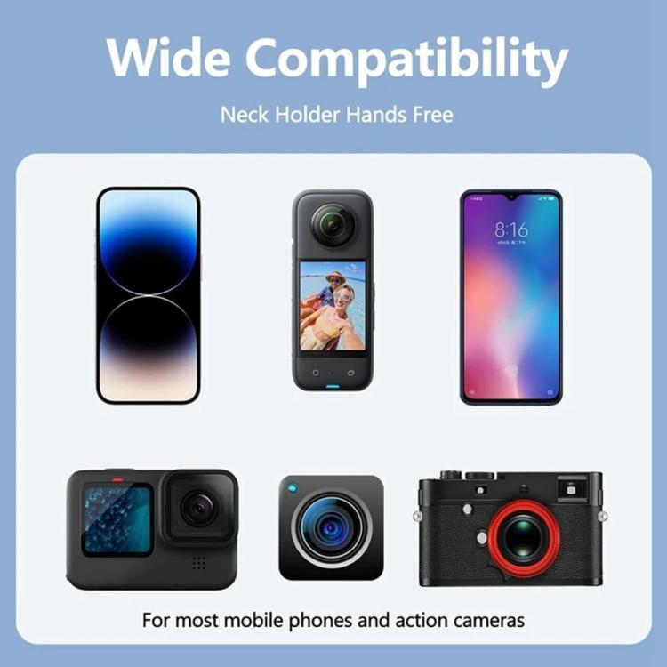 JMARY MG-01 For Phone Action Camera POV / Vlog Selfie Mount Neck Mount Hand Free Holder, MG-01