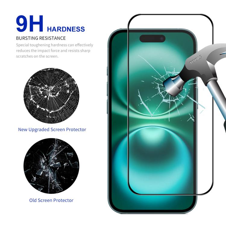ENKAY Thickened Glue No White Edge High Aluminum-silicon Tempered Glass Film, For iPhone 17 Pro Max, For iPhone 17 Pro, For iPhone 17, For iPhone 17 Air