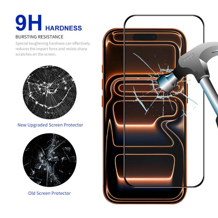 ENKAY Thickened Glue No White Edge High Aluminum-silicon Tempered Glass Film, For iPhone 17 Pro Max, For iPhone 17 Pro, For iPhone 17, For iPhone 17 Air