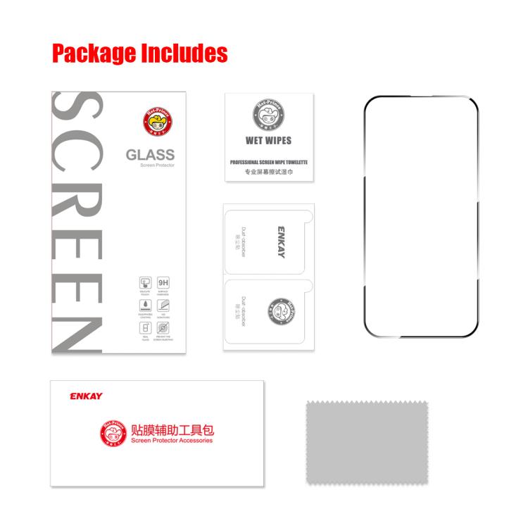 ENKAY Thickened Glue No White Edge High Aluminum-silicon Tempered Glass Film, For iPhone 17 Pro Max, For iPhone 17 Pro, For iPhone 17, For iPhone 17 Air