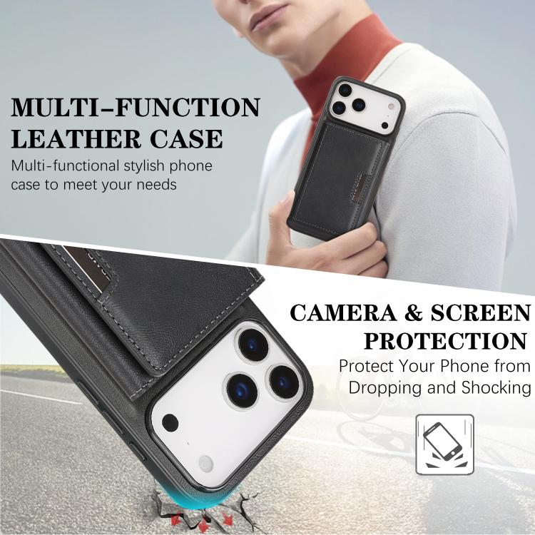 Kalebol Strong Magnetic MagSafe Tri-Fold Wallet Leather Phone Case, For iPhone 17 Pro Max, For iPhone 17 Pro, For iPhone 17, For iPhone 17 Air