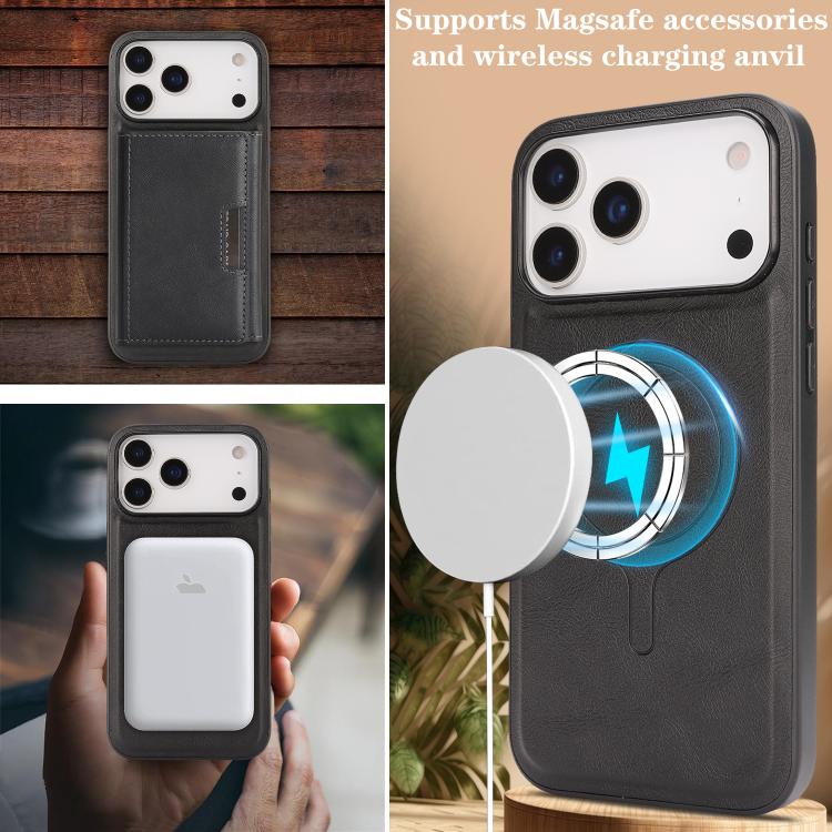 Kalebol Strong Magnetic MagSafe Tri-Fold Wallet Leather Phone Case, For iPhone 17 Pro Max, For iPhone 17 Pro, For iPhone 17, For iPhone 17 Air