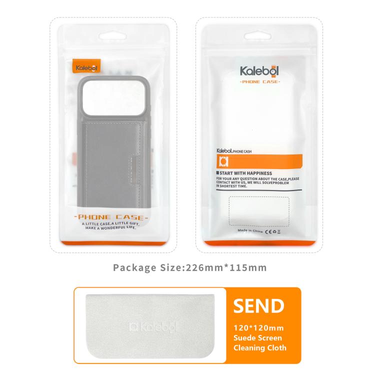 Kalebol Strong Magnetic MagSafe Tri-Fold Wallet Leather Phone Case, For iPhone Duo, For iPhone 18 Pro, For iPhone 18 Pro Max, For iPhone 17e / 16e