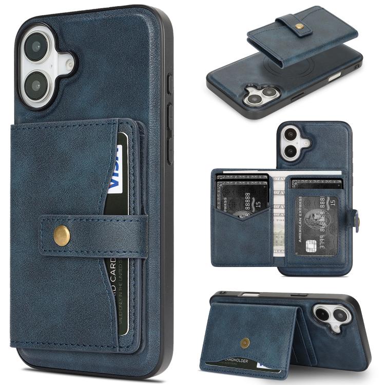 Kalebol Magnetic Leather Phone Case with Card Slot for iPhone 17 Pro