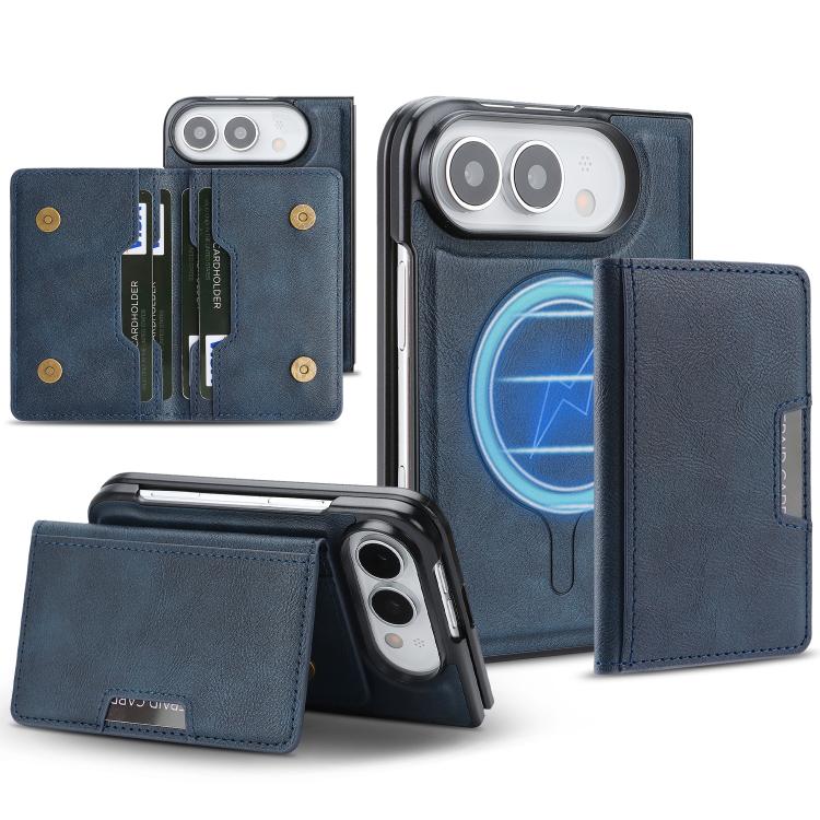 Kalebol Strong MagSafe Magnetic Two-Fold Card Bag Leather Phone Case, For iPhone 17 Pro Max, For iPhone 17 Pro, For iPhone 17, For iPhone 17 Air