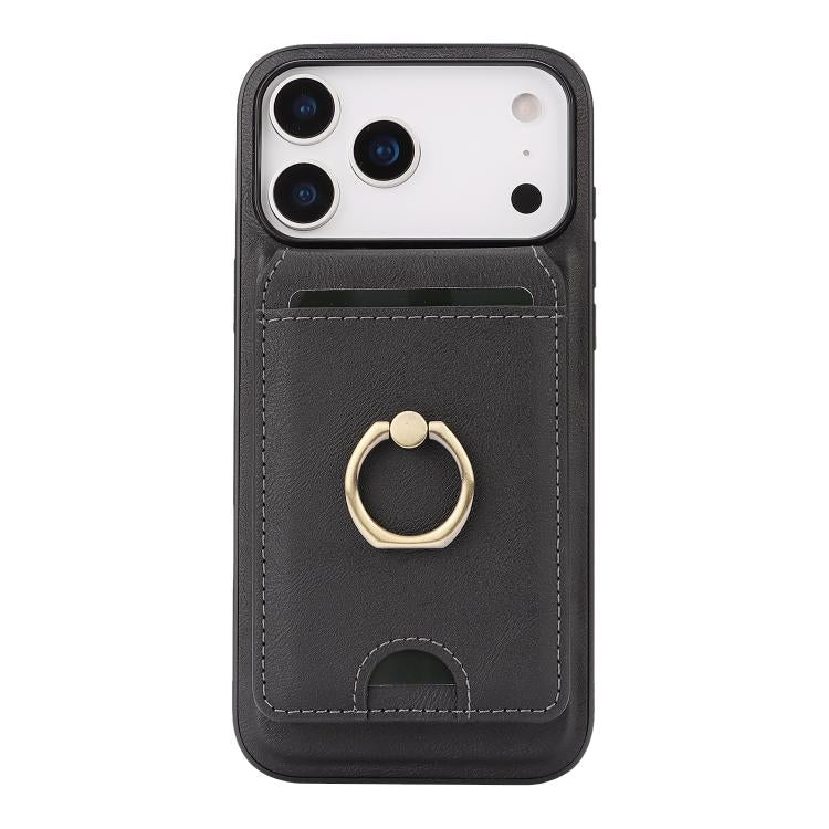 Kalebol MagSafe Ring Magnetic Leather Phone Case for iPhone 17 Pro