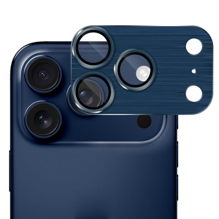 ENKAY Anti-reflection Camera Lens Brushed Aluminium Alloy Tempered Glass Film, For iPhone 17 Pro Max, For iPhone 17 Pro