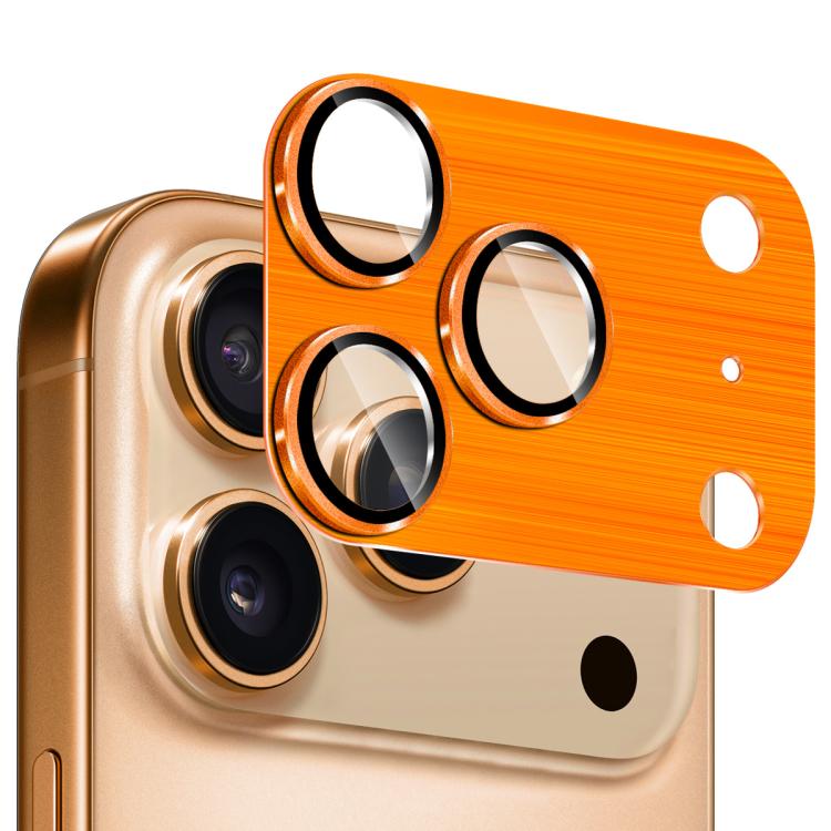 ENKAY Anti-reflection Camera Lens Brushed Aluminium Alloy Tempered Glass Film, For iPhone 17 Pro Max, For iPhone 17 Pro