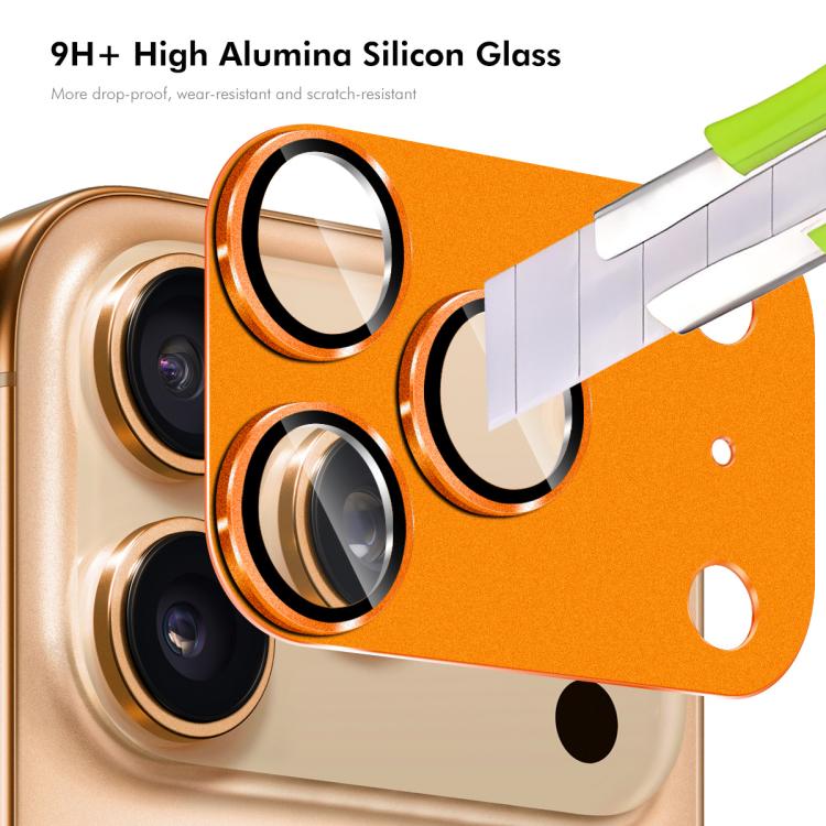 ENKAY Anti-reflection Camera Lens Frosted Armor Aluminium Alloy Tempered Glass Film, For iPhone 17 Pro Max, For iPhone 17 Pro