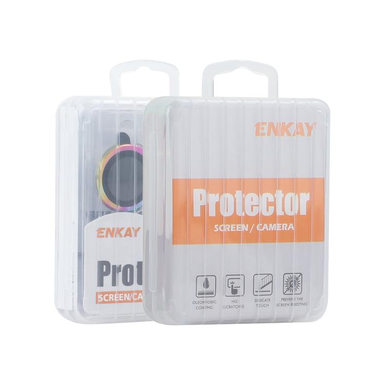 ENKAY CD Texture Aluminium Alloy Tempered Glass Lens Cover Film, For iPhone 17 Pro Max, For iPhone 17 Pro