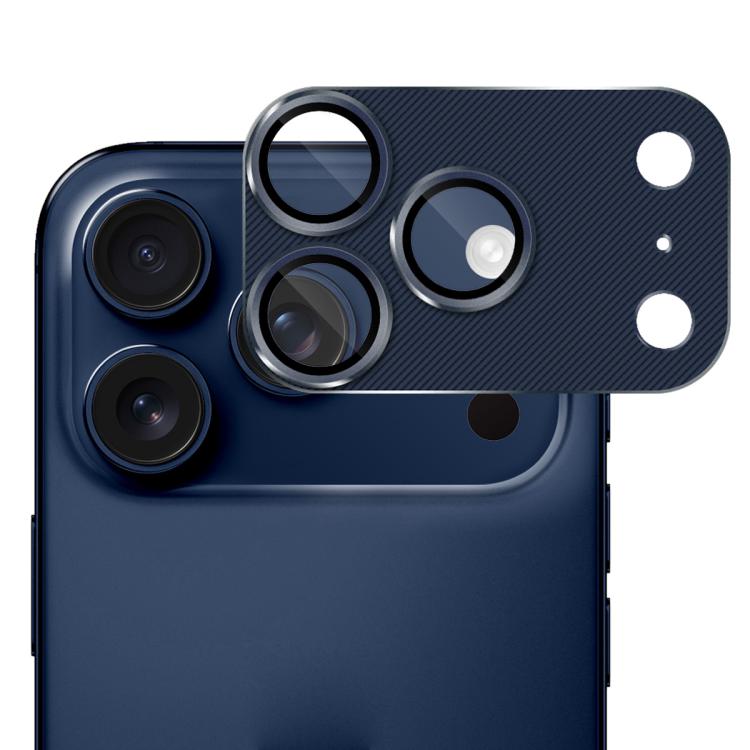 ENKAY CD Texture Aluminium Alloy Tempered Glass Lens Cover Film, For iPhone 17 Pro Max, For iPhone 17 Pro