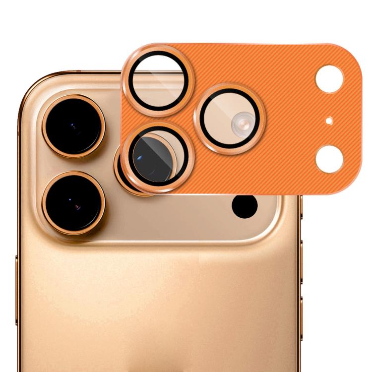 ENKAY CD Texture Aluminium Alloy Tempered Glass Lens Cover Film, For iPhone 17 Pro Max, For iPhone 17 Pro