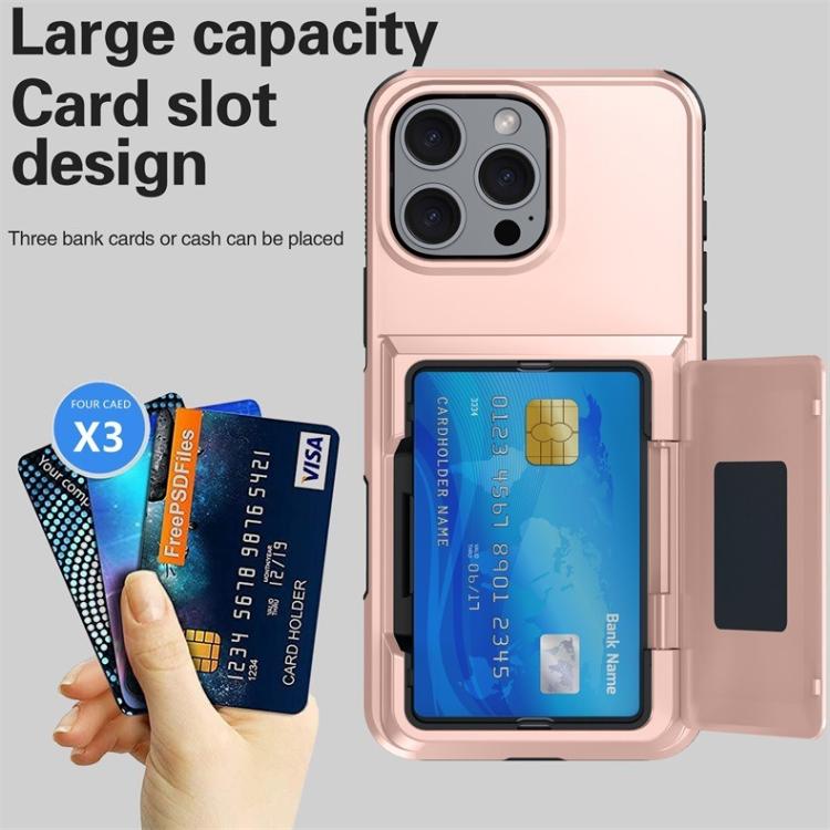 Kalebol Flip Card Wallet Holder Shockproof Phone Case, For iPhone 16 Pro Max, For iPhone 16 Pro, For iPhone 16 Plus, For iPhone 16