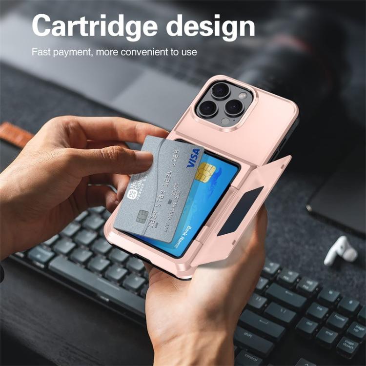 Kalebol Flip Card Wallet Holder Shockproof Phone Case, For iPhone 16 Pro Max, For iPhone 16 Pro, For iPhone 16 Plus, For iPhone 16
