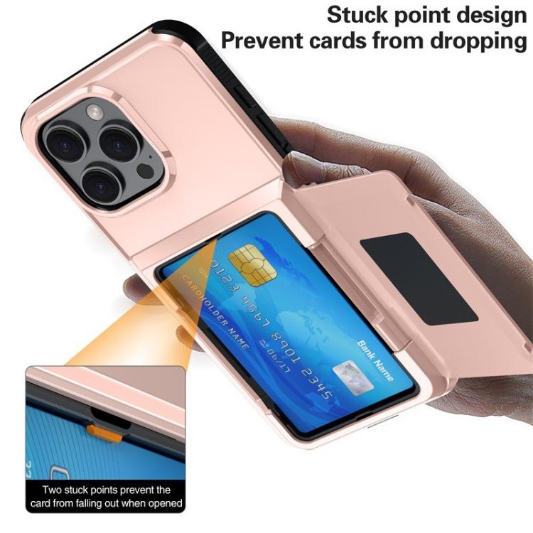 Kalebol Flip Card Wallet Holder Shockproof Phone Case, For iPhone 15 Pro Max, For iPhone 15 Pro, For iPhone 14 Pro, For iPhone 14 Pro Max