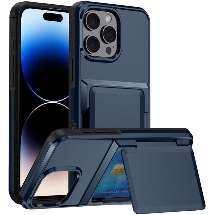 Kalebol Flip Card Wallet Holder Shockproof Phone Case, For iPhone 15 Pro Max, For iPhone 15 Pro, For iPhone 14 Pro, For iPhone 14 Pro Max