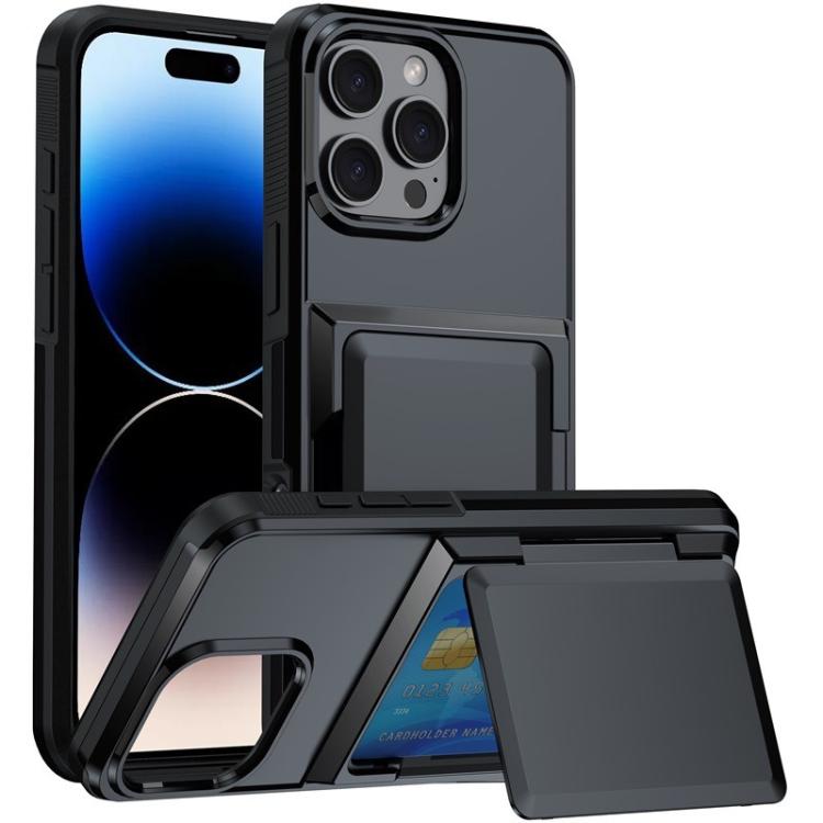 Kalebol Flip Card Wallet Holder Shockproof Phone Case, For iPhone 13 Pro Max, For iPhone 13 Pro